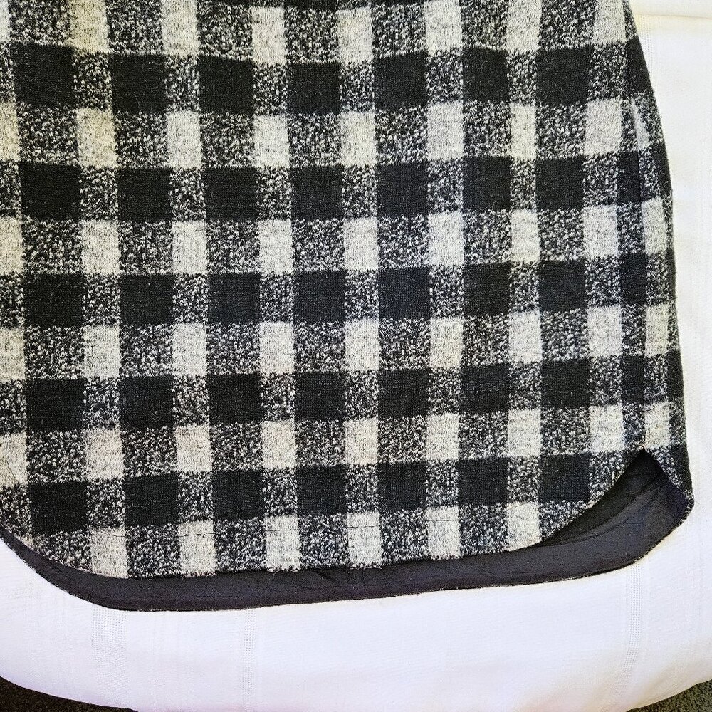 Madewell Black and White Check Minimalist Mini Skirt Size Small Waist 28.5 - Picture 3 of 4